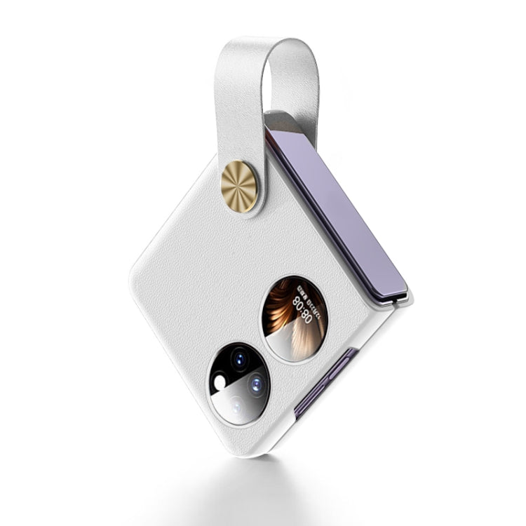 For Huawei P50 Pocket Ultra-thin Strap Leather Phone Case