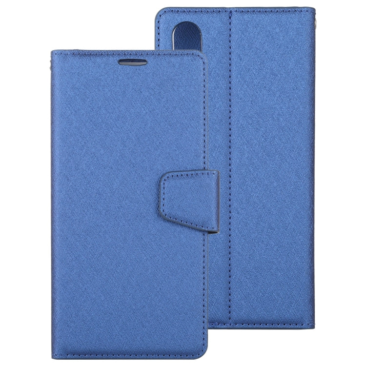 For Sony Xperia 10 II ALIVO Canvas Diary Silk Texture Horizontal Flip Leather Case with Holder & Card Slots & Wallet & Photo Frame