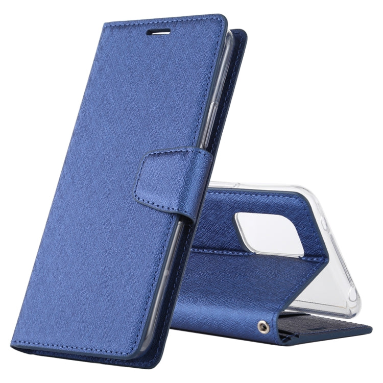 For Xiaomi Mi 10 Lite ALIVO Canvas Diary Silk Texture Horizontal Flip Leather Case with Holder & Card Slots & Wallet & Photo Frame