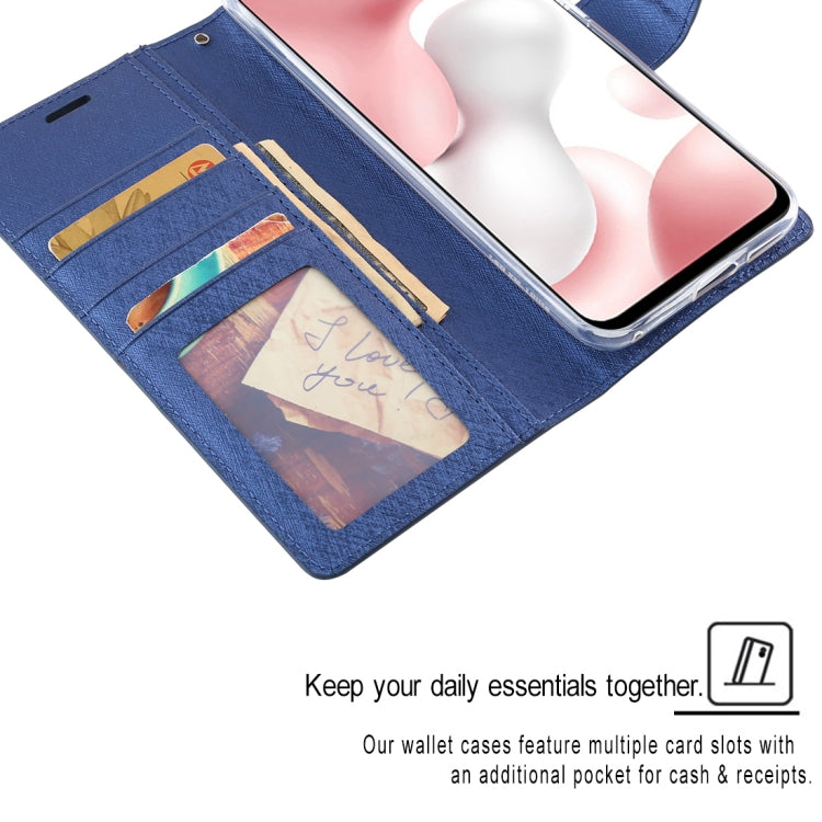 For Xiaomi Mi 10 Lite ALIVO Canvas Diary Silk Texture Horizontal Flip Leather Case with Holder & Card Slots & Wallet & Photo Frame