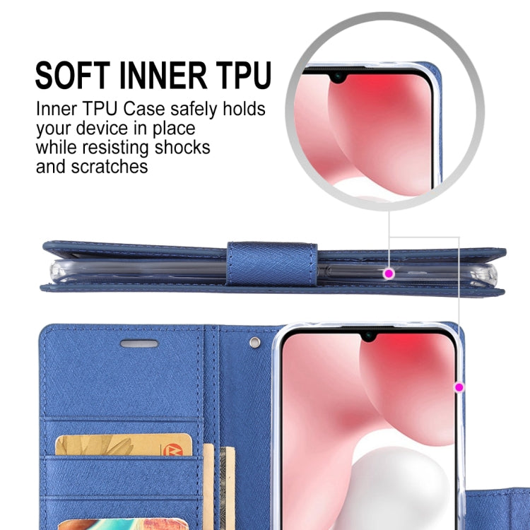 For Xiaomi Mi 10 Lite ALIVO Canvas Diary Silk Texture Horizontal Flip Leather Case with Holder & Card Slots & Wallet & Photo Frame
