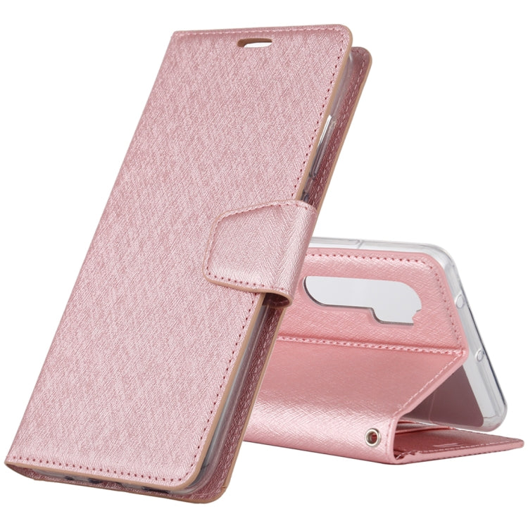 For Xiaomi Mi Note 10 Lite ALIVO Canvas Diary Silk Texture Horizontal Flip Leather Case with Holder & Card Slots & Wallet & Photo Frame