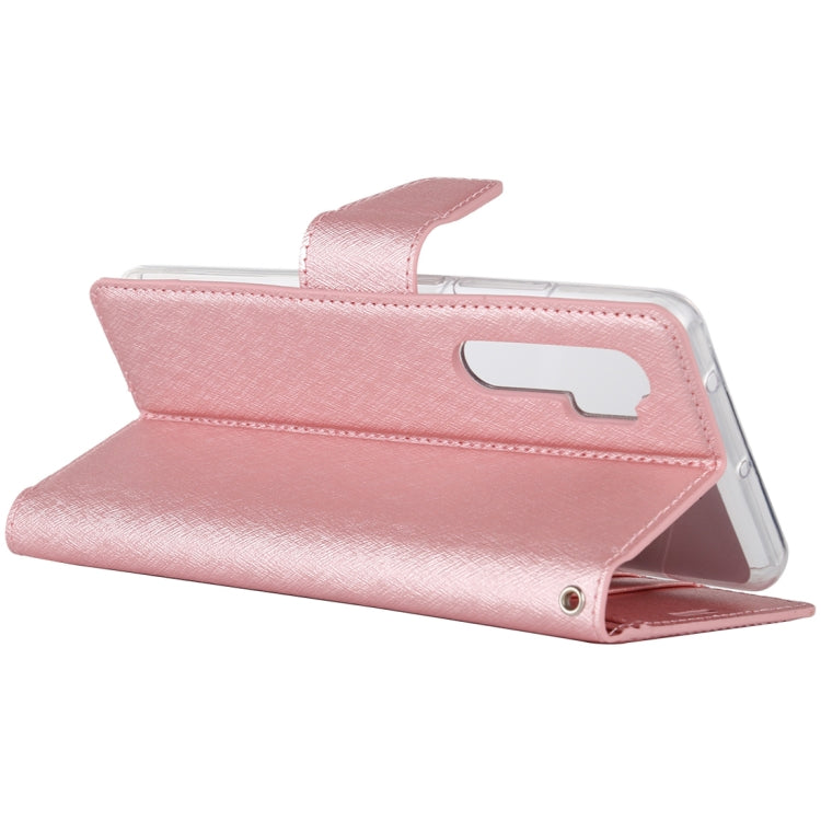 For Xiaomi Mi Note 10 Lite ALIVO Canvas Diary Silk Texture Horizontal Flip Leather Case with Holder & Card Slots & Wallet & Photo Frame