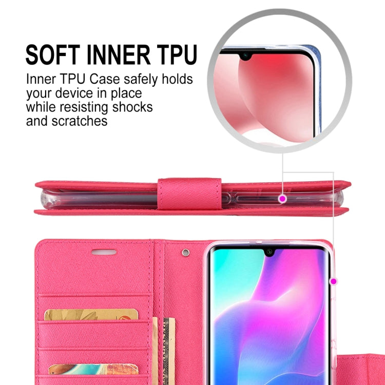 For Xiaomi Mi Note 10 Lite ALIVO Canvas Diary Silk Texture Horizontal Flip Leather Case with Holder & Card Slots & Wallet & Photo Frame