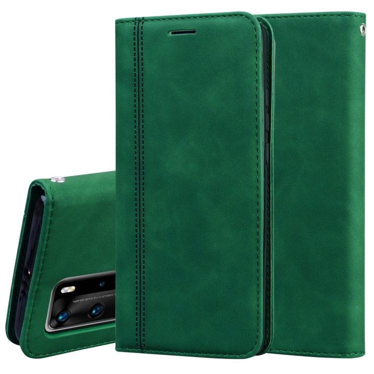 For Huawei P40 Pro Frosted Business Magnetic Horizontal Flip PU Leather Case with Holder & Card Slot & Lanyard