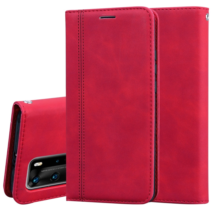 For Huawei P40 Pro Frosted Business Magnetic Horizontal Flip PU Leather Case with Holder & Card Slot & Lanyard