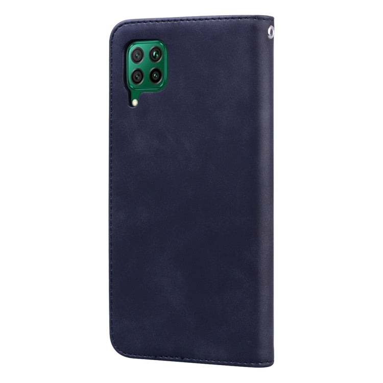 For Huawei P40 Lite Frosted Business Magnetic Horizontal Flip PU Leather Case with Holder & Card Slot & Lanyard