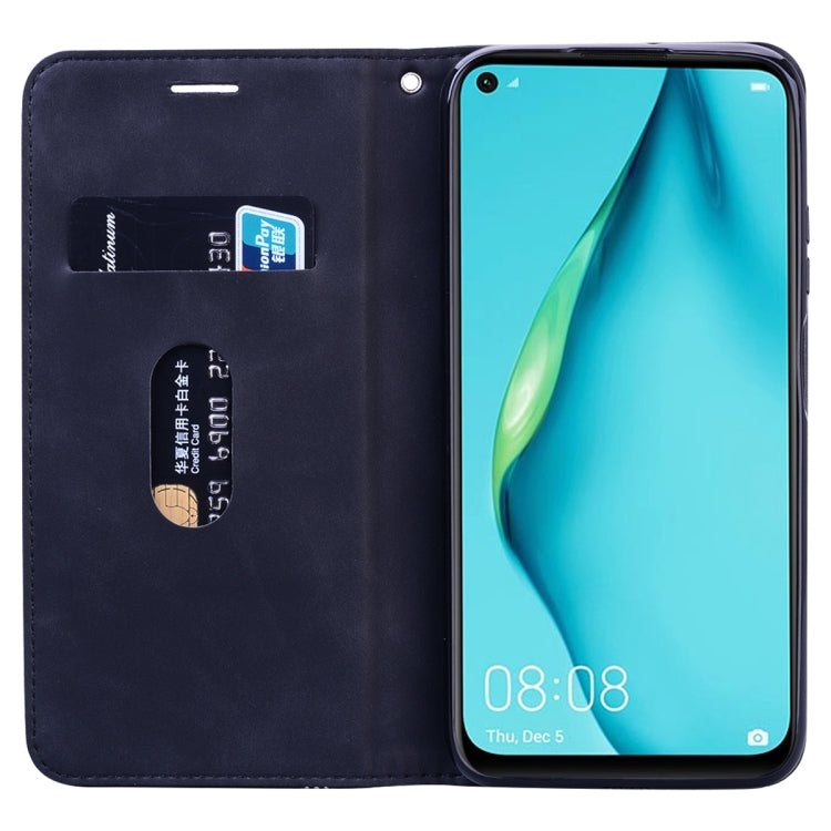 For Huawei P40 Lite Frosted Business Magnetic Horizontal Flip PU Leather Case with Holder & Card Slot & Lanyard