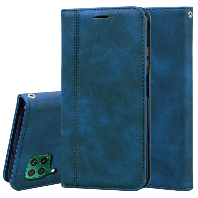 For Huawei P40 Lite Frosted Business Magnetic Horizontal Flip PU Leather Case with Holder & Card Slot & Lanyard