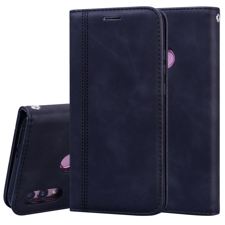 For Huawei P Smart 2019 Frosted Business Magnetic Horizontal Flip PU Leather Case with Holder & Card Slot & Lanyard