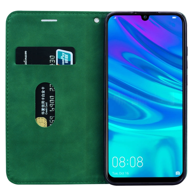 For Huawei P Smart 2019 Frosted Business Magnetic Horizontal Flip PU Leather Case with Holder & Card Slot & Lanyard