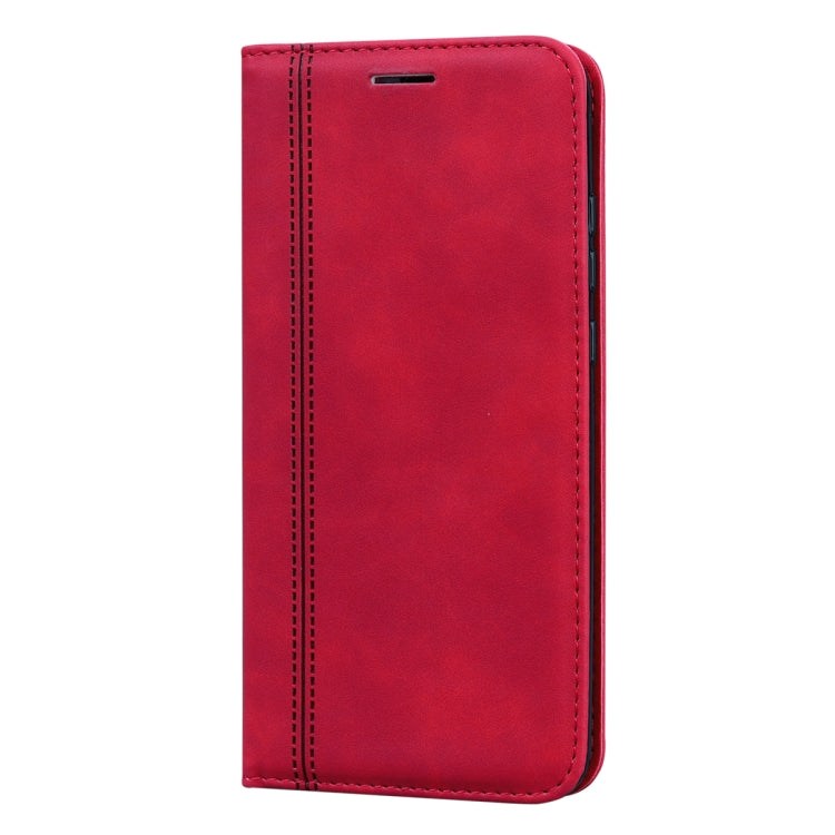 For Huawei P Smart 2019 Frosted Business Magnetic Horizontal Flip PU Leather Case with Holder & Card Slot & Lanyard