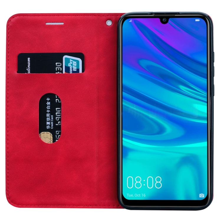 For Huawei P Smart 2019 Frosted Business Magnetic Horizontal Flip PU Leather Case with Holder & Card Slot & Lanyard