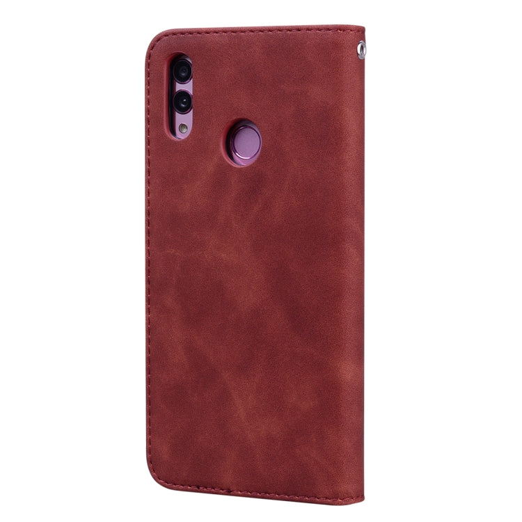 For Huawei P Smart 2019 Frosted Business Magnetic Horizontal Flip PU Leather Case with Holder & Card Slot & Lanyard