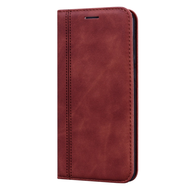 For Huawei P Smart / Enjoy 7S Frosted Business Magnetic Horizontal Flip PU Leather Case with Holder & Card Slot & Lanyard