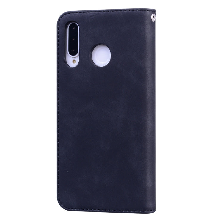 For Huawei P30 Lite Frosted Business Magnetic Horizontal Flip PU Leather Case with Holder & Card Slot & Lanyard