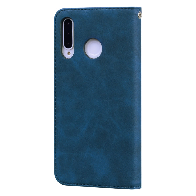 For Huawei P30 Lite Frosted Business Magnetic Horizontal Flip PU Leather Case with Holder & Card Slot & Lanyard