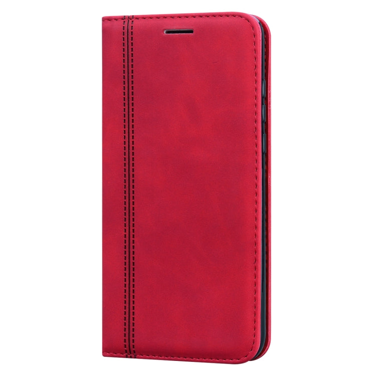 For Huawei P30 Lite Frosted Business Magnetic Horizontal Flip PU Leather Case with Holder & Card Slot & Lanyard