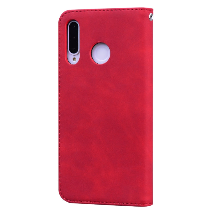For Huawei P30 Lite Frosted Business Magnetic Horizontal Flip PU Leather Case with Holder & Card Slot & Lanyard