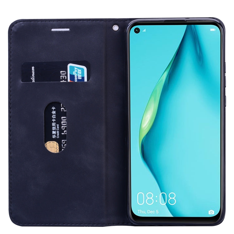 For Huawei P40 Lite E / Y7P Frosted Business Magnetic Horizontal Flip PU Leather Case with Holder & Card Slot & Lanyard