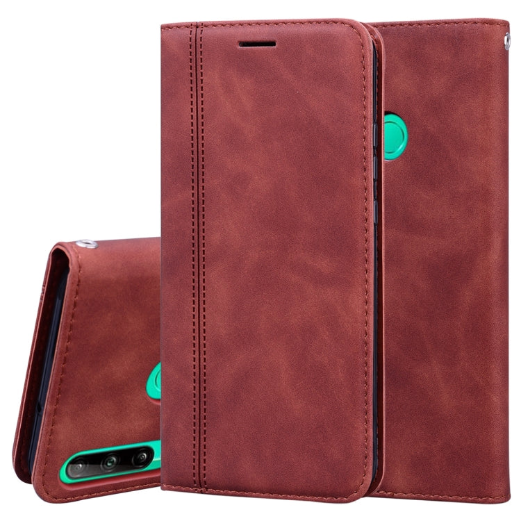 For Huawei P40 Lite E / Y7P Frosted Business Magnetic Horizontal Flip PU Leather Case with Holder & Card Slot & Lanyard