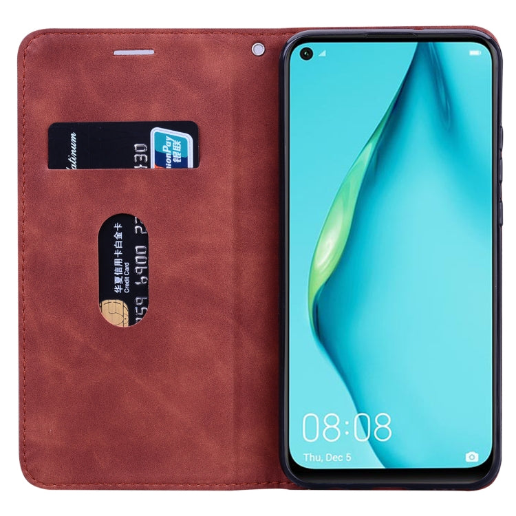 For Huawei P40 Lite E / Y7P Frosted Business Magnetic Horizontal Flip PU Leather Case with Holder & Card Slot & Lanyard
