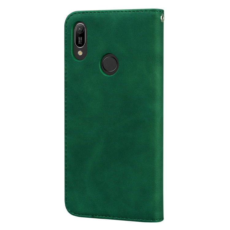 For Huawei Honor 8A / Y6 (2019) Frosted Business Magnetic Horizontal Flip PU Leather Case with Holder & Card Slot & Lanyard