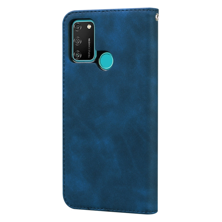 For Huawei Honor 9A Frosted Business Magnetic Horizontal Flip PU Leather Case with Holder & Card Slot & Lanyard