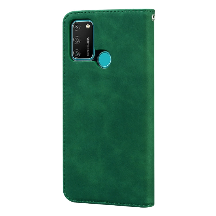 For Huawei Honor 9A Frosted Business Magnetic Horizontal Flip PU Leather Case with Holder & Card Slot & Lanyard