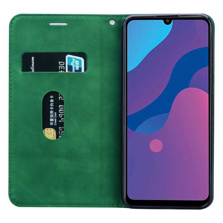 For Huawei Honor 9A Frosted Business Magnetic Horizontal Flip PU Leather Case with Holder & Card Slot & Lanyard