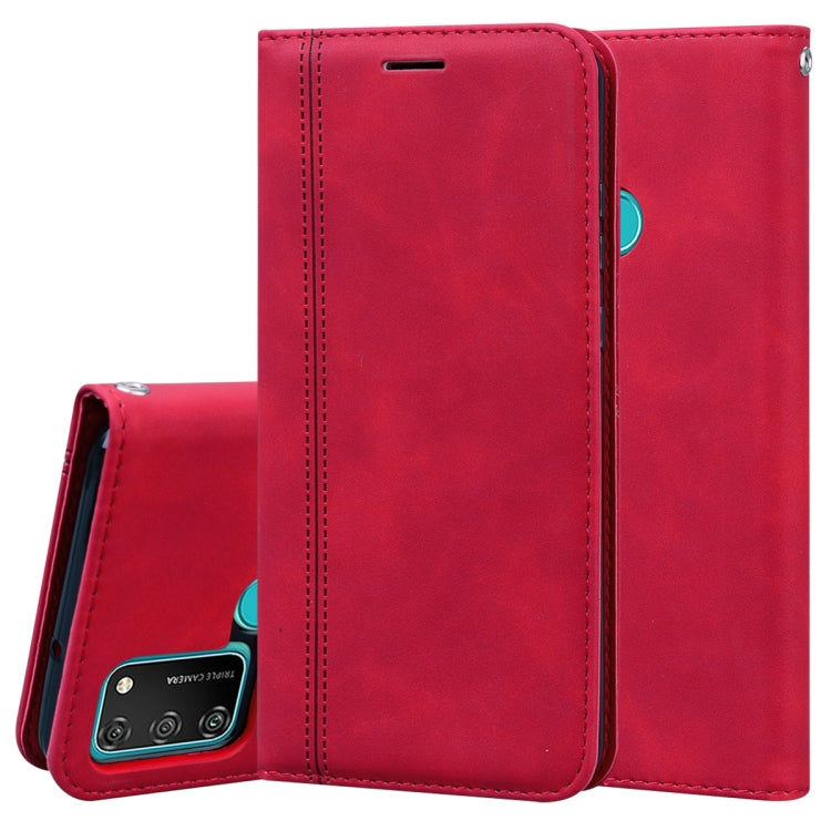For Huawei Honor 9A Frosted Business Magnetic Horizontal Flip PU Leather Case with Holder & Card Slot & Lanyard