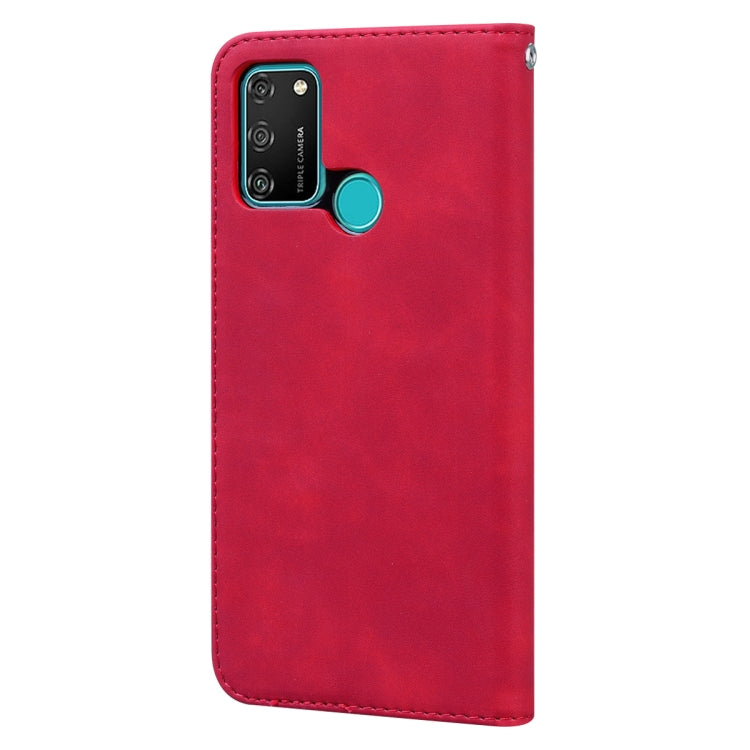 For Huawei Honor 9A Frosted Business Magnetic Horizontal Flip PU Leather Case with Holder & Card Slot & Lanyard