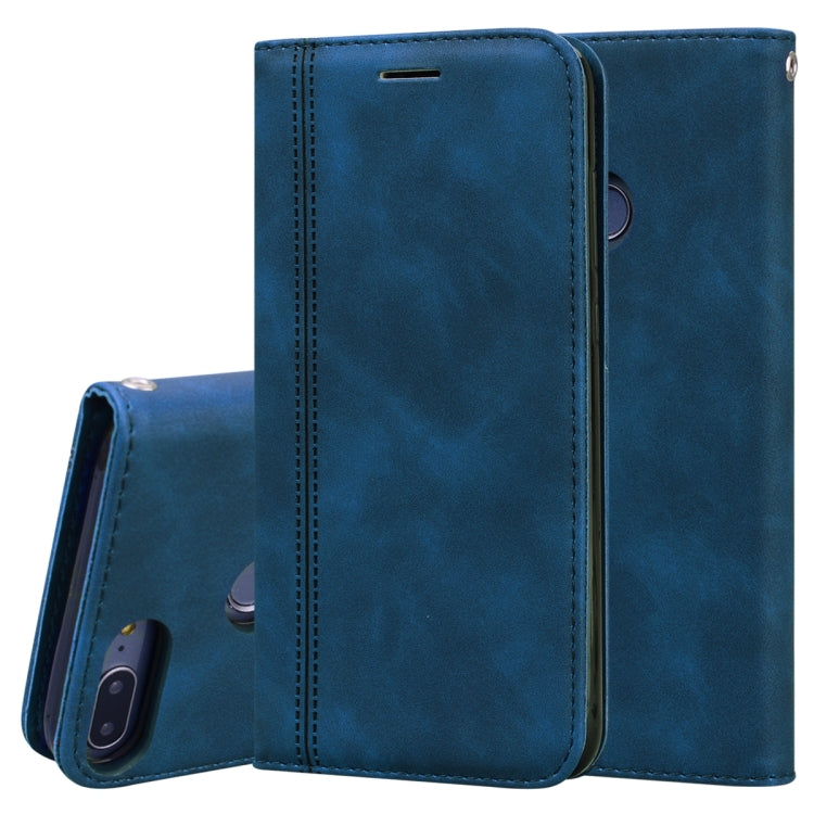 For Huawei Honor 9 Lite Frosted Business Magnetic Horizontal Flip PU Leather Case with Holder & Card Slot & Lanyard