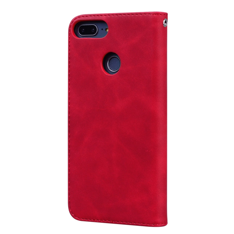 For Huawei Honor 9 Lite Frosted Business Magnetic Horizontal Flip PU Leather Case with Holder & Card Slot & Lanyard