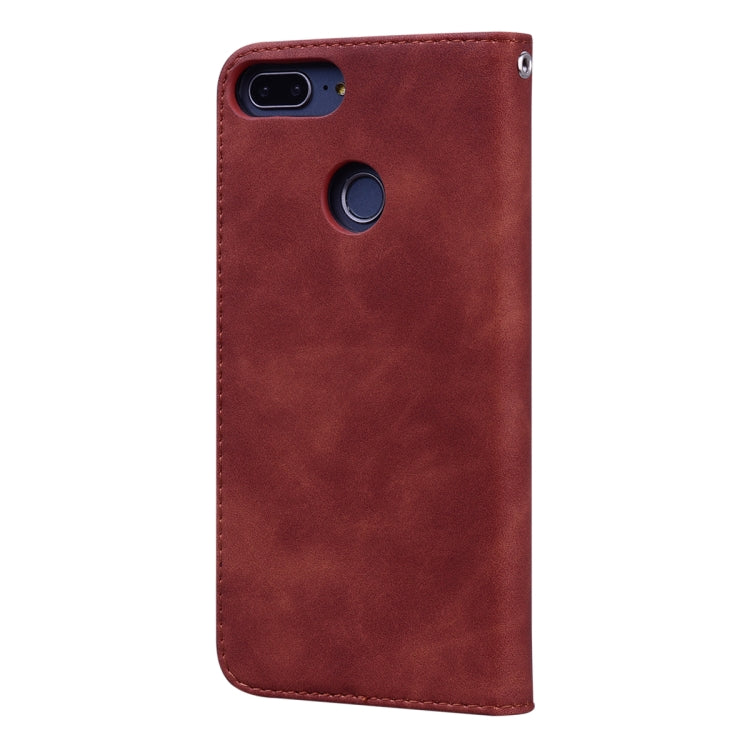 For Huawei Honor 9 Lite Frosted Business Magnetic Horizontal Flip PU Leather Case with Holder & Card Slot & Lanyard