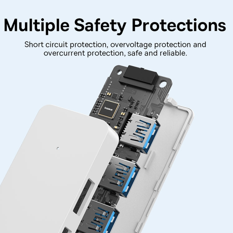 Baseus Ultra Joy Series 4 in 1 USB to USB3.0x4 HUB Adapter, Cable Length: