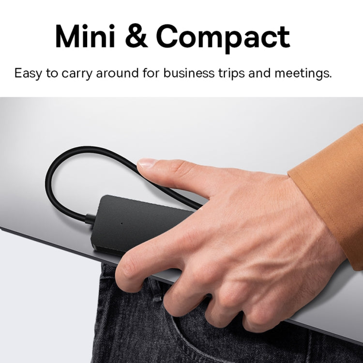 Baseus Ultra Joy Series 4 in 1 USB to USB3.0x4 HUB Adapter, Cable Length: