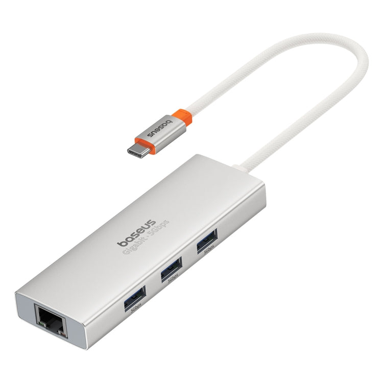 Baseus Portal Joy Series 4 in 1 USB3.0x3+RJ45x1 HUB Adapter, Interface:USB