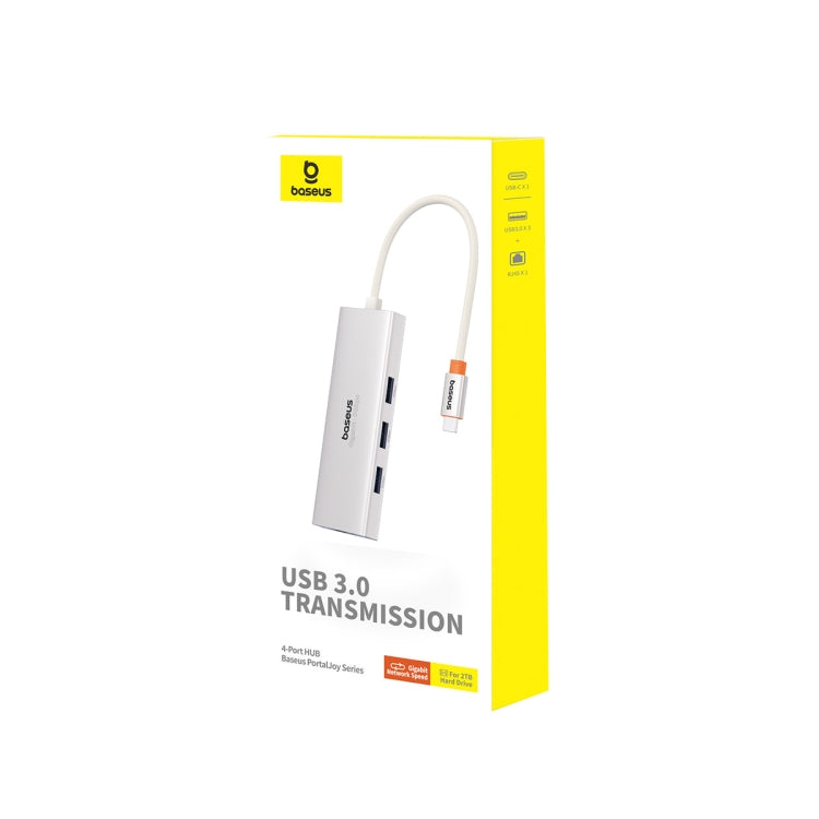 Baseus Portal Joy Series 4 in 1 USB3.0x3+RJ45x1 HUB Adapter, Interface:USB