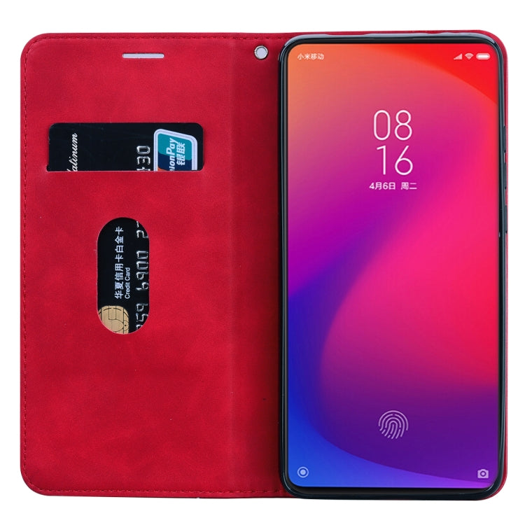 For Xiaomi Redmi K20 Frosted Business Magnetic Horizontal Flip PU Leather Case with Holder & Card Slot & Lanyard