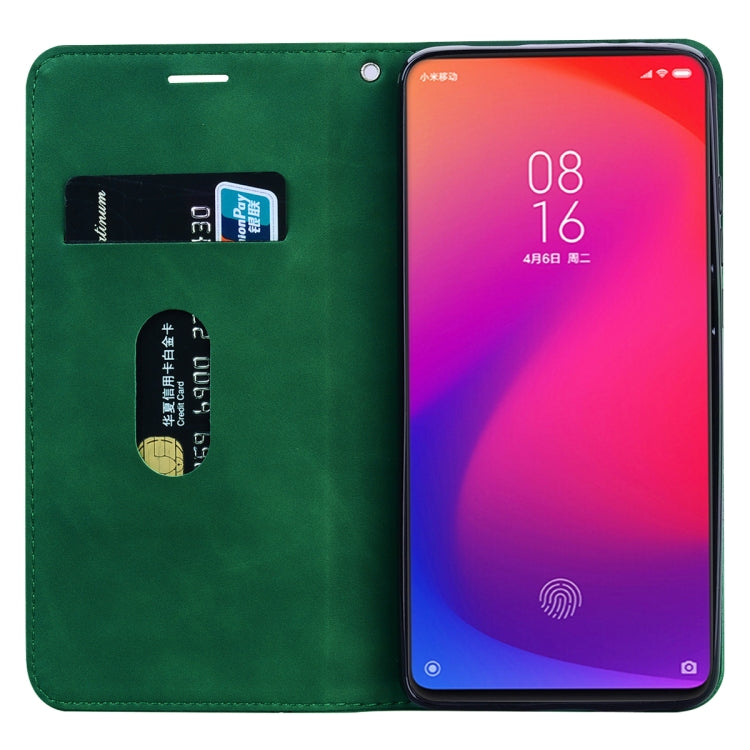 For Xiaomi Redmi K20 Frosted Business Magnetic Horizontal Flip PU Leather Case with Holder & Card Slot & Lanyard