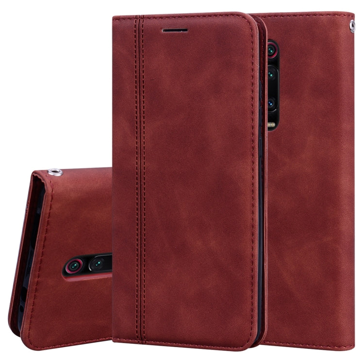 For Xiaomi Redmi K20 Frosted Business Magnetic Horizontal Flip PU Leather Case with Holder & Card Slot & Lanyard