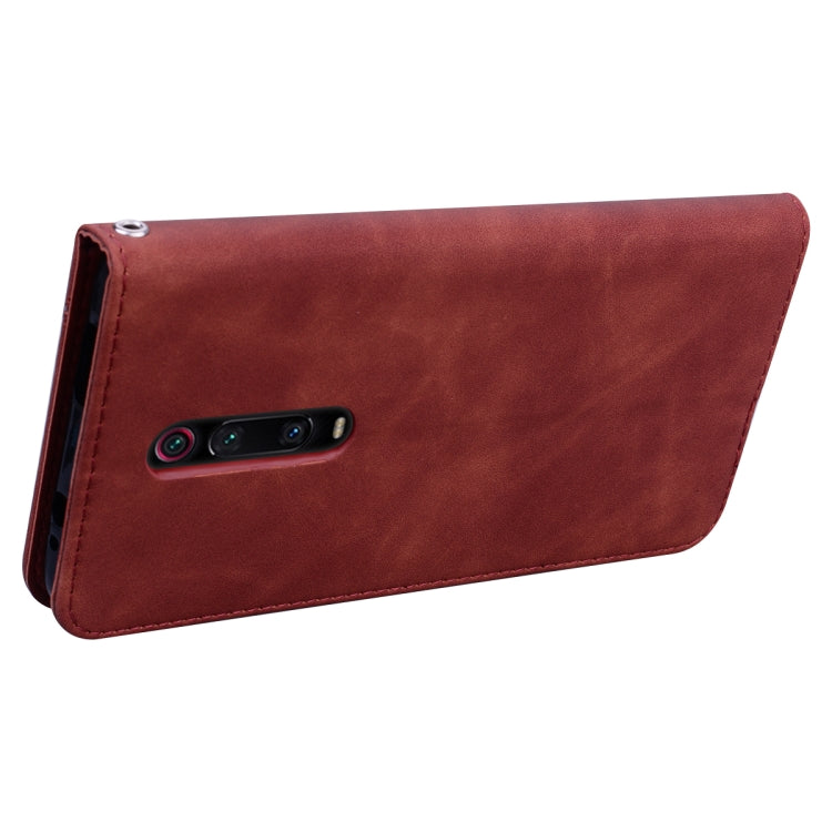 For Xiaomi Redmi K20 Frosted Business Magnetic Horizontal Flip PU Leather Case with Holder & Card Slot & Lanyard