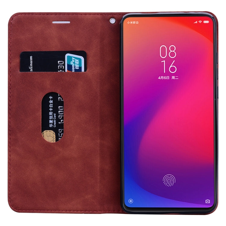 For Xiaomi Redmi K20 Frosted Business Magnetic Horizontal Flip PU Leather Case with Holder & Card Slot & Lanyard