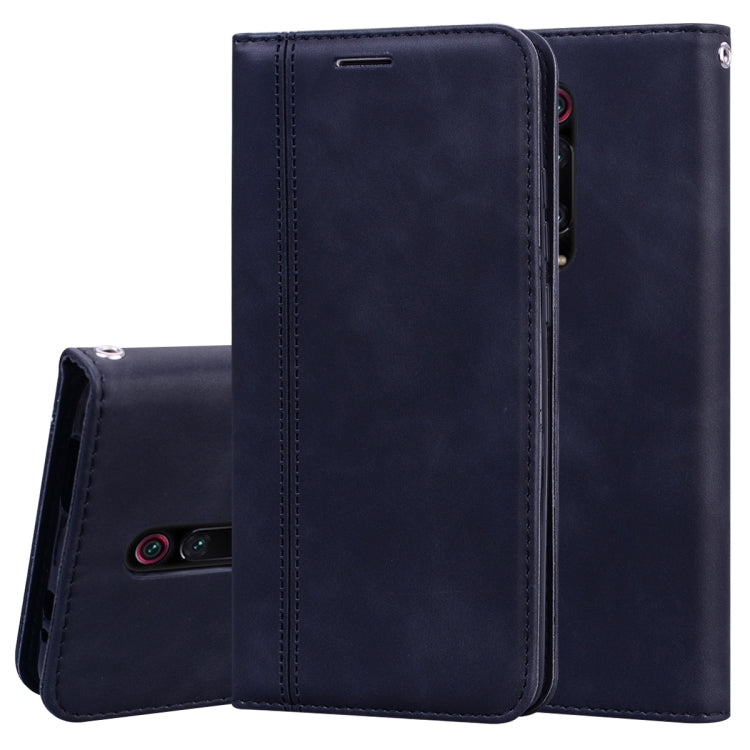 For Xiaomi Redmi K20 Frosted Business Magnetic Horizontal Flip PU Leather Case with Holder & Card Slot & Lanyard