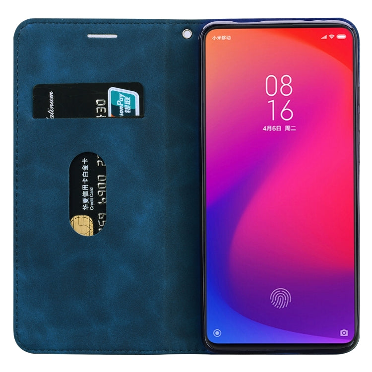 For Xiaomi Redmi K20 Frosted Business Magnetic Horizontal Flip PU Leather Case with Holder & Card Slot & Lanyard