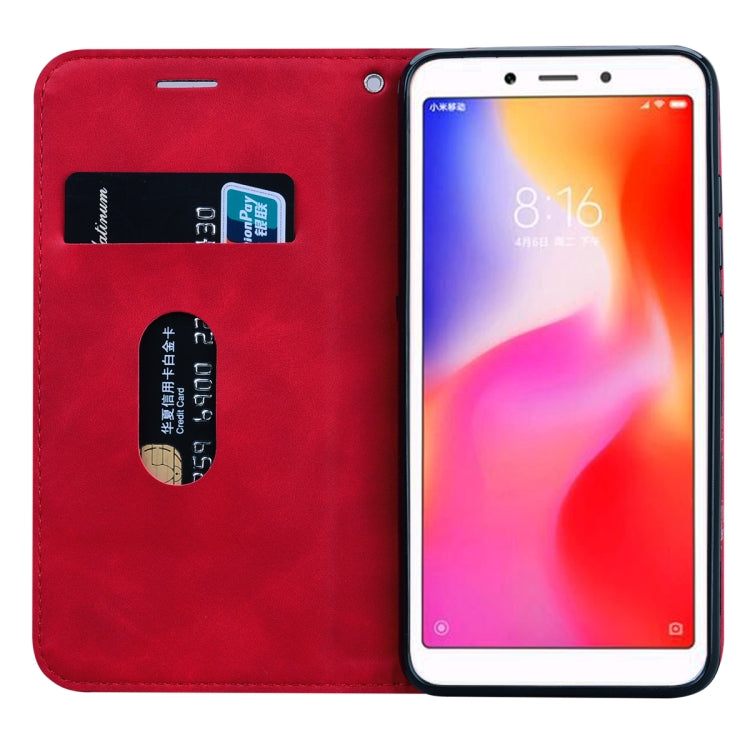 For Xiaomi Redmi 6A Frosted Business Magnetic Horizontal Flip PU Leather Case with Holder & Card Slot & Lanyard