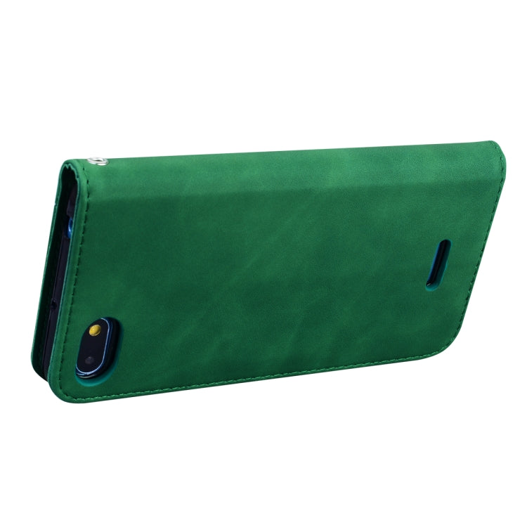 For Xiaomi Redmi 6A Frosted Business Magnetic Horizontal Flip PU Leather Case with Holder & Card Slot & Lanyard