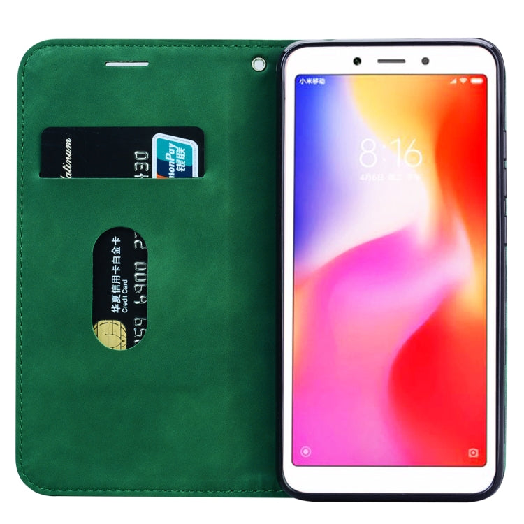 For Xiaomi Redmi 6A Frosted Business Magnetic Horizontal Flip PU Leather Case with Holder & Card Slot & Lanyard