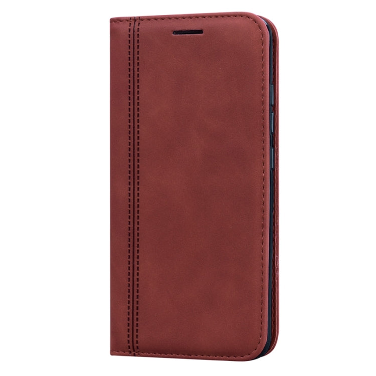 For Xiaomi Redmi 6A Frosted Business Magnetic Horizontal Flip PU Leather Case with Holder & Card Slot & Lanyard
